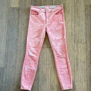 Pilcro and the Letterpress pink velvet pants